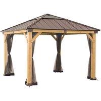 Sunjoy Netting SOMA for Cedar wood Gazebo - 393cm x 335cm, Khaki