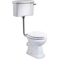 Coastal Vale Chrome Low Level Down Pipe, White