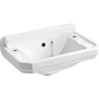 Coastal Vale 500Mm Cloakroom Basin 2 Tap Holes, White