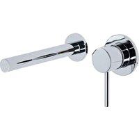 Coastal Afon Wall Mounted Basin Mixer Chrome, Silver
