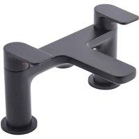 Coastal Solva Deck Mounted Bath Filler black, Black