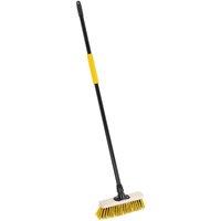 Charles Bentley 11inch Bulldozer Stiff Dual Fill Pvc Broom With Handle, Yellow
