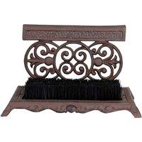 Esschert Design Cast Iron Shoe Scraper & Brush, Black