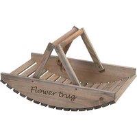 Esschert Design Wooden Flower Trug, Brown