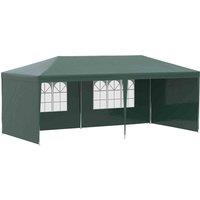 Outsunny 6m x 3m Gazebo Canopy Garden BBQ Party Patio Tent Green, Green