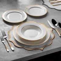 Konigtum 24pcs New Bone China Round Dinner Set, Multi