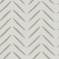 Holden Decor Chevron Brush Marks Wallpaper 10m x 53cm Taupe, Brown
