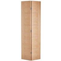 LPD Doors Vancouver Bi-fold Pre-finished Oak Doors 686 X 1981, Brown