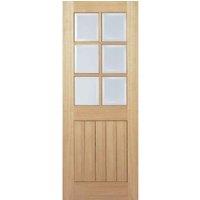 LPD Doors Mexicano 6L Pre-finished Oak Doors 726 X 2040, Brown
