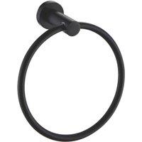 Showerdrape Modernity Towel Ring Black, Black