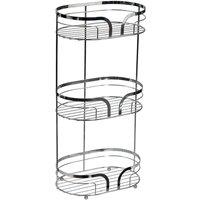 Showerdrape Dante Chrome Floor Caddy, Silver