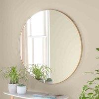 Yearn Mirrors Yearn Minimal Round Mirror Gold 90Cm Diameter, Gold