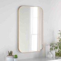 Yearn Mirrors Yearn Arendal Minimal Curved Wall Mirror Gold, Gold