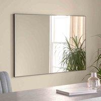 Yearn Mirrors Yearn Minimal Rectangular Wall Mirror Black 120X80Cm, Black
