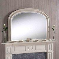 Yearn Mirrors Yearn Beaded Overmantle Mirror Ivory 112 w x79Cm h , Cream