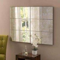 Yearn Mirrors Yearn Antique Mottled Panel Mirror 123X92Cm, Black