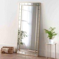 Yearn Mirrors Yearn Brass Full Length Bevelled Tiled Mirror 173X81Cm, Gold