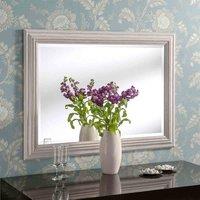 Yearn Mirrors Yearn Distressed White Framed Wall Mirror 129X76Cm, White