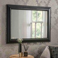 Yearn Mirrors Yearn Textured Framed Mirror Black 104X76Cm, Black
