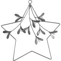 Ivyline Galvanised Star Mistletoe Wreath W31Cm
