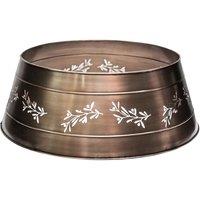 Ivyline Bronze Cut Out Mistletoe Christmas Tree Skirt D67Cm H25Cm