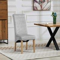 Artemis Home Rimini Velvet Dining Chairs - Set of 2 - Silver, Silver