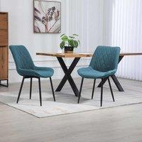 Artemis Home Vignola Fabric Dining Chairs - Set of 2 - Teal, Multi
