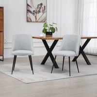 Artemis Home Morandi Fabric Dining Chairs - Set of 2 - Grey, Grey