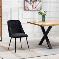 Artemis Home Morandi Velvet Dining Chairs - Set of 2 - Black, Black