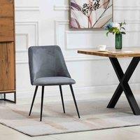 Artemis Home Morandi Velvet Dining Chairs - Set of 2 - Grey, Grey