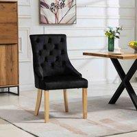 Artemis Home Ravenna Velvet Dining Chairs - Set of 2 - Black, Black