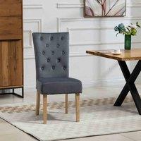 Artemis Home Pienza Velvet Dining Chairs - Set of 2 - Grey, Grey