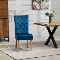 Artemis Home Pienza Velvet Dining Chairs - Set of 2 - Blue, Blue