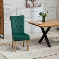 Artemis Home Pienza Velvet Dining Chairs - Set of 2 - Green, Green