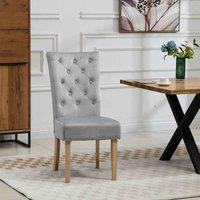 Artemis Home Pienza Velvet Dining Chairs - Set of 2 - Silver, Silver