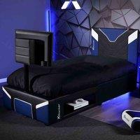 X Rocker Ceberus Twist TV Gaming Bed - Single Blue, Blue