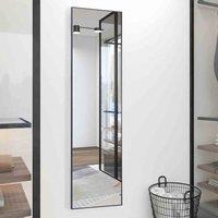 LivingandHome Living and Home Modern Full Length Mirror - Black 37x147cm, Black