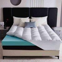 Ezysleep Combination Memory Foam And Microfibre Mattress Topper - King, White