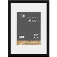 Nielsen Skava A4 Black Wooden Picture Frame With 15x20cm Mount, Black