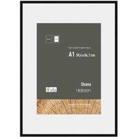 Nielsen Skava A1 Black Wooden Picture Frame With A2 Mount, Black