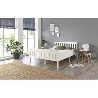Aspire Furniture Atlantic Bed Frame & Double Comfort Eco Foam Free Mattress - 3Ft, White