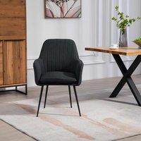 Artemis Home Carrara Fabric Dining Chairs - Set of 2 - Black, Black