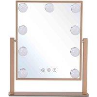 LivingandHome Living and Home Hollywood Dressing Table Mirror 30.5X35.5cm, Gold
