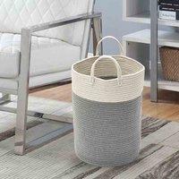 LivingandHome Living and Home Woven Basket Baby Kids Toys Storage - Grey, Grey