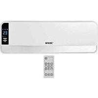 Mylek Overdoor Heater 2Kw Electric Downflow Over Door Air Curtain And Fan With Thermostat LED Display Timer & Remote Control - Lot20 Compliant, White