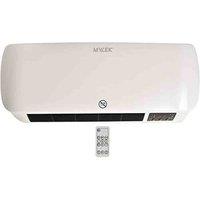 Mylek Over Door Heater 2000W Electric Air Curtain and Fan with Remote Control, White