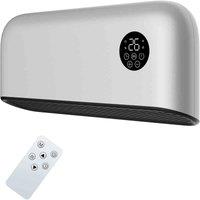 Mylek Silver Over Door Heater 2000W Wall Mounted Air Curtain & Fan with Remote Control, Silver