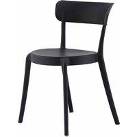 Fusion Living Plastic Bistro Dining Chair Black, Black