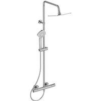 Ideal Standard Ceratherm T100 Exposed Thermostatic Shower System With Idealrain Square Rainshower