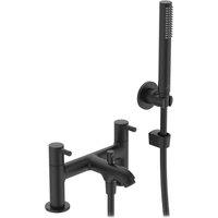 Ideal Standard Ceraline Two Taphole Dual Control Bath Shower Mixer Silk Black, Black
